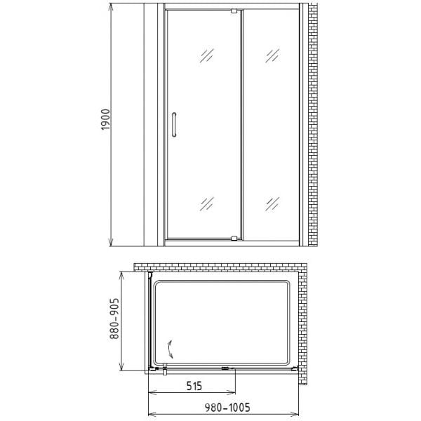 Душевой уголок Gemy Sunny Bay "S28131A-A90 (S28191A + A90)"