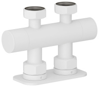 Вентиль 2х3/4" прямой скрытый-скрытый EU50 Матовый Белый 30-1419-3434