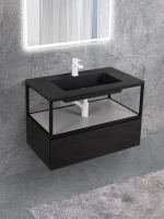 Консоль под раковину Cezares CADRO-80/46/30-1C-SO-MET-ST