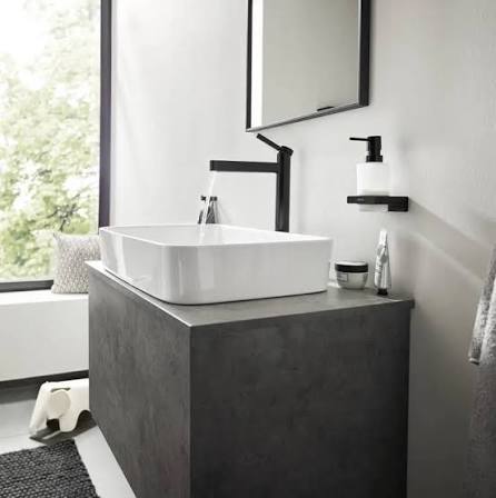 Дозатор для жидкого мыла AddStoris Hansgrohe 41745340 шлифованный черный хром