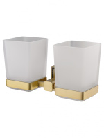 Два стакана для зубных щеток с держателем WONZON & WOGHAND ROMA, бронза WW-7228