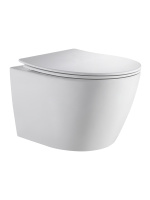 Унитаз подвесной безободковый Orange C07-150W с микролифтом TORNADO, белый