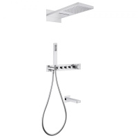 Душевой комплект ABBER Rund AF8753 скрытого монтажа с изливом, термостат, хром