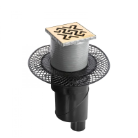 Душевой трап (15х15) Berges Wasserhaus Platz Antik  092061 золото глянец