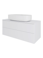 Тумба с раковиной подвесная 100 см, Orange Otto Ot-100TuMDF+B07-675W белый глянец