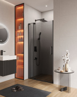 Душевая дверь 90 см CEZARES SLIDER-B-1-90/100-GRIGIO-NERO