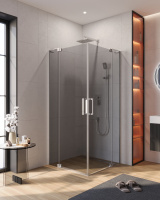 Душевой уголок (90х100) CEZARES SLIDER SLIDER-AH-2-90/100-100/110-GRIGIO-Cr