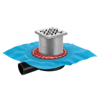 Душевой трап (10х10) Berges Wasserhaus ZENTRUM Antik 091364 хром глянец