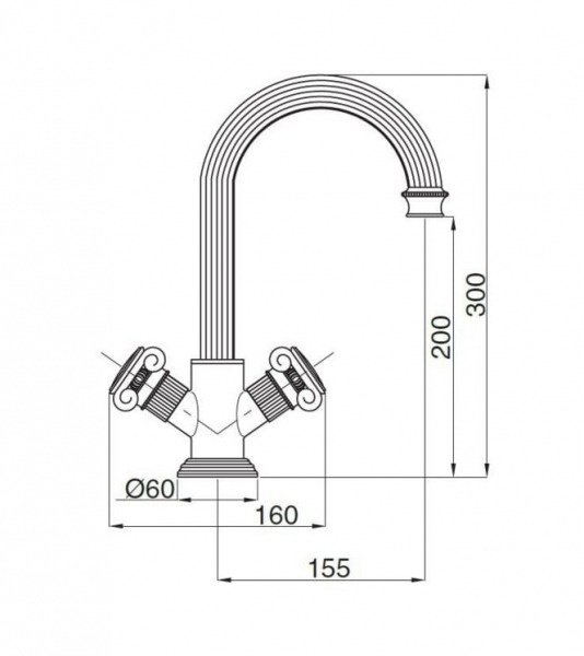 Смеситель для раковины Cezares Aphrodite APHRODITE-LS2-01-S1 Смеситель для раковины Cezares Aphrodite APHRODITE-LS2-01-S1