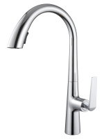 Смеситель для кухни однорычажный с вытяжным изливом Orange Boni M15-120cr хром