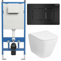 Комплект унитаза с инсталляцией Grossman Classic 97.4479SQC.04.21M с клавишей смыва