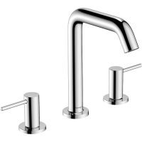 Смеситель для раковины на 3 отверстия с донным клапаном Push-Open Hansgrohe Tecturis S 73330000 хром