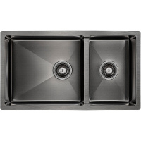 Кухонная мойка Paulmark  Axel PM227844-GM вороненая сталь