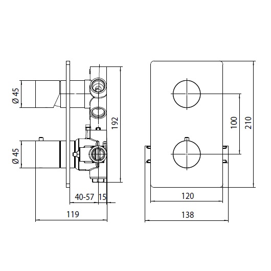 Термостат для душа Bossini Oki (внешняя часть) черный Z00002.073 Термостат для душа Bossini Oki (внешняя часть) черный Z00002.073