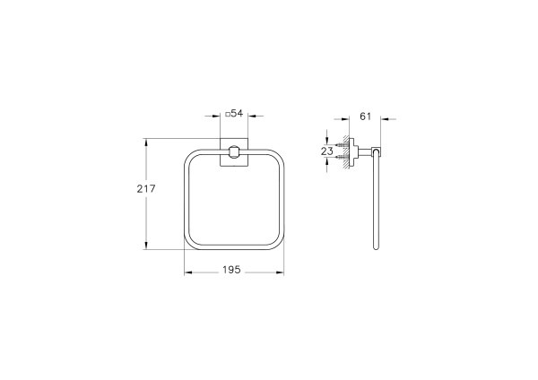 Держатель для полотенец Vitra Root Squar A4480336 Держатель для полотенец Vitra Root Squar A4480336