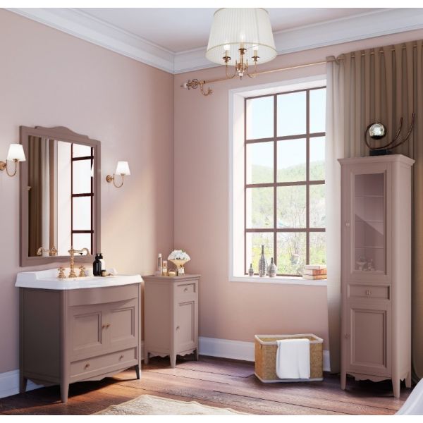 Тумба с раковиной темно-серый 73 см Tiffany World Veronica Nuova VER2073-T+AR834bi*1 комплект