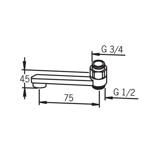Поворотный излив с эжектором для смесителя Oras 211508
