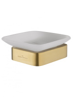 Мыльница с держателем WONZON & WOGHAND LOTTE, брашированное золото WW-8322-BG