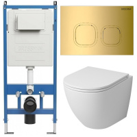 Комплект унитаза с инсталляцией Grossman Cosmo 97.4455MS.02.300 с клавишей смыва