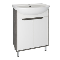 Тумба под раковину Runo железный камень  Эко 60 (00-00001338)