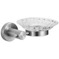 Мыльница стеклянная с настенным держателем Savol 56 S-005659