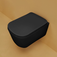 Унитаз подвесной безободковый Kerasan Tribeca 511431 без сиденья, черный матовый