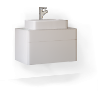 Тумба под раковину RAVAL Pure 80 подвесная белая Pur.01.80/P/W