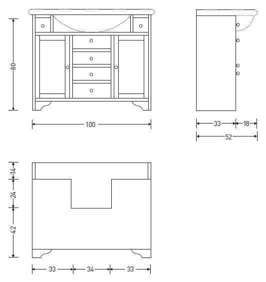 Тумба под раковину Eban FBSEL105--PG new*8