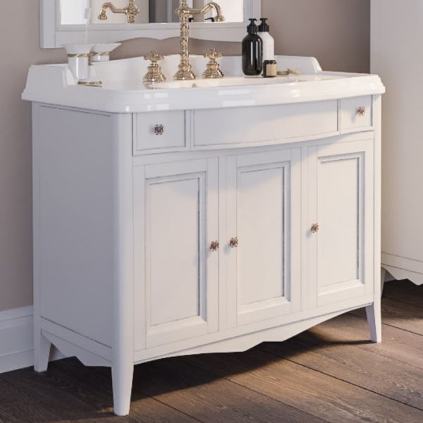 Тумба с раковиной белый 105 см Tiffany World Veronica Nuova VER5105-B+AR874bi*1комплект