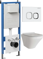 Комплект унитаза с инсталляцией Grossman Cosmo 97.4440S.02.000 с клавишей смыва