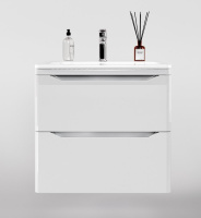 Тумба под раковину Style Line Марелла 60 Люкс Plus СС-00002405 белый глянец