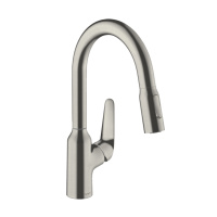 Смеситель для кухни с выдвижным изливом Hansgrohe Focus M42 71801800 нержавеющая сталь