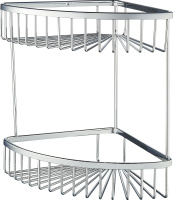 Полка для ванной 2-х ярусная WONZON & WOGHAND, хром WW-4128-CR