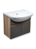 Тумба под раковину Runo Лада 50 подвесная графит  (00-00001367)