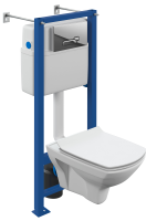 Комплект Cersanit CARINA XL CO DPL EO slim + VECTOR + ACTIS пластик хром глянцевый 64074