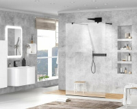 Душевая перегородка 140 см CEZARES LIBERTA LIBERTA-L-2-140-C-NERO