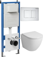 Комплект унитаза с инсталляцией Grossman Classic 97.4455SQ.04.01M с клавишей смыва