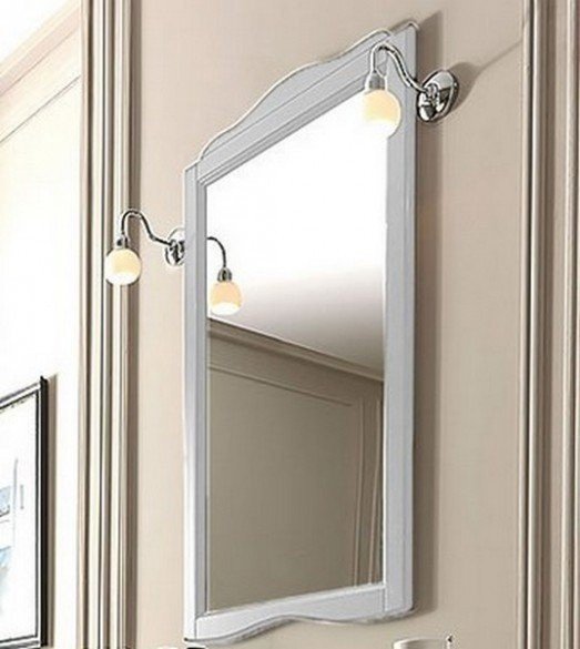 Зеркало в деревянной раме Kerasan Retro 731330 белый матовый