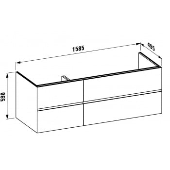 Тумба для раковины Laufen Palomba 4.0744.4.180.222.1