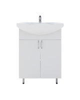 Тумба напольная с раковиной Orange Лайт LA-60TUW+GR белый