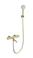 Смеситель для ванны с душем и термостатом WONZON & WOGHAND INN 2, брашированное золото WW-A2006-A1-BG Смеситель для ванны с душем и термостатом WONZON & WOGHAND INN 2, брашированное золото WW-A2006-A1-BG