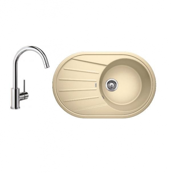 Комплект Blanco TAMOS 45 S (шампань) + MIDA (хром) 521394M1