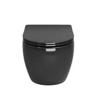 Унитаз подвесной безободковый Grossman Color GR-4411blackS с сиденьем микролифт