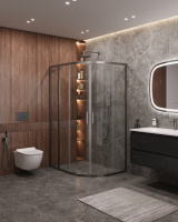 Душевой уголок (110х90) CEZARES MOLVENO MOLVENO-RH-2-110/90-C-GM-IV