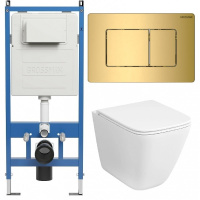 Комплект унитаза с инсталляцией Grossman Classic 97.4479SQC.04.30M с клавишей смыва