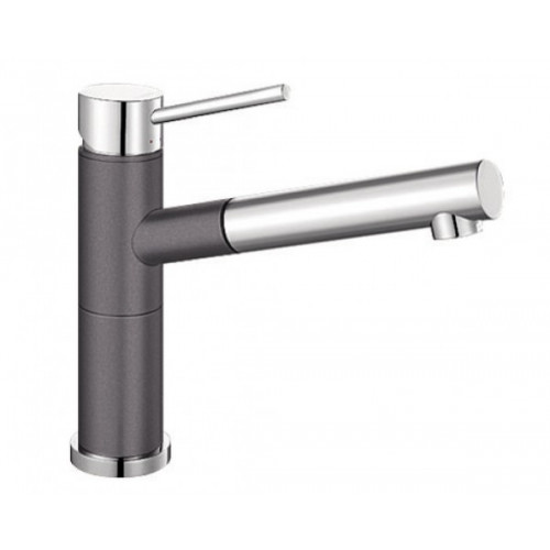 Смеситель Blanco Alta-S Compact Silgranit (темная скала/хром) 518809