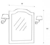 Зеркало Cezares Lorenzo Classico LOR70/03.02 02
