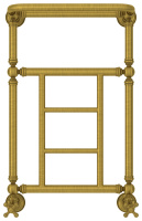 Полотенцесушитель Водяной Сунержа Ренессанс 1452 (66х40) Состаренная Латунь 051-0282-6640