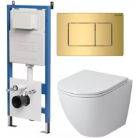 Комплект унитаза с инсталляцией Grossman Classic 97.4455S.04.30M с клавишей смыва