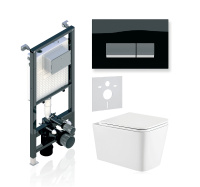 Комплект 3в1 Koller Pool Alcora ST 1200+INTEGRO Black Glass+KVADRO